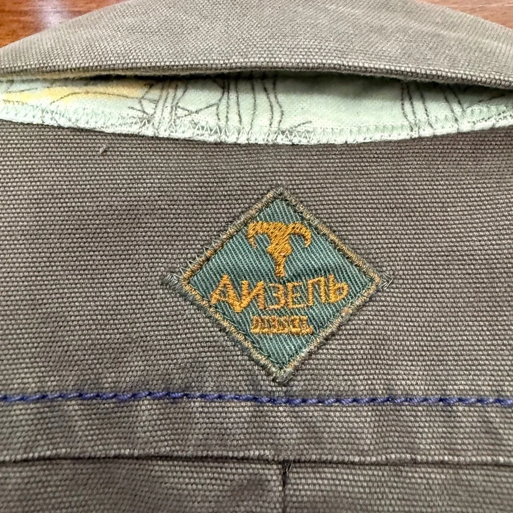 Diesel Truckistan Blazer Jacket Mens L Gray Brown Vintage Y2K Cotton Canvas